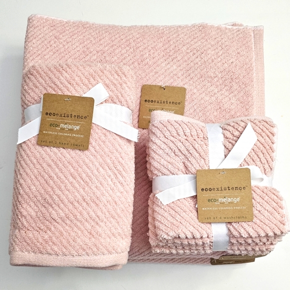 ECOEXISTENCE Bath Ecoexistence 8 Piece Towel Set Waterless Coloring